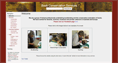 Desktop Screenshot of bookconservationservices.com